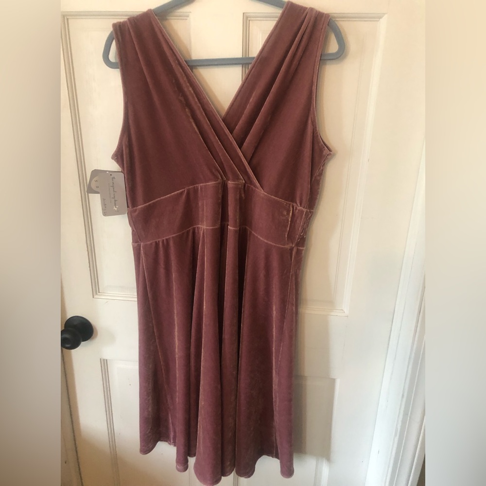 NWT 2x Karina Audrey Dress in Dusty Rose Velvet
